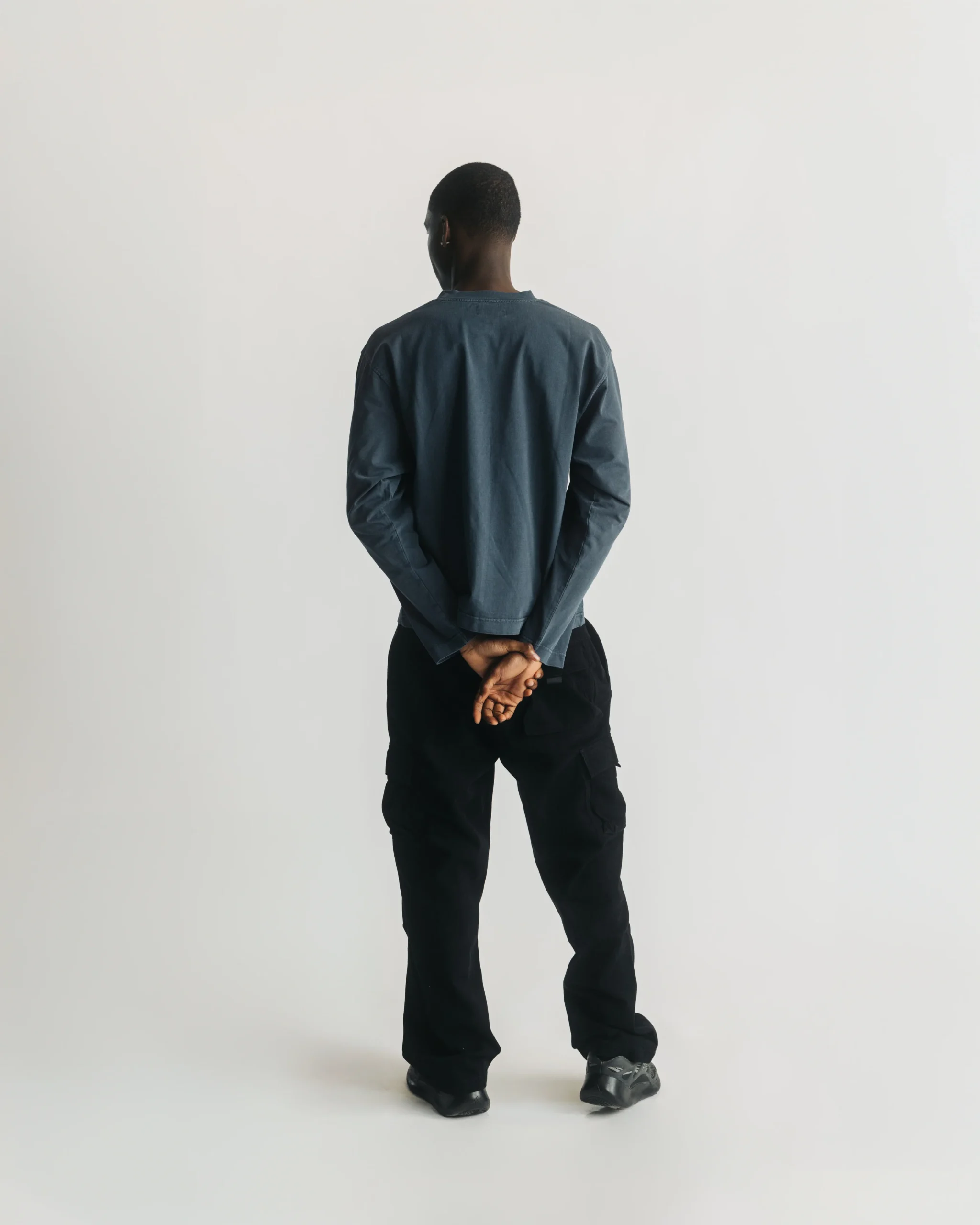Cropped Long Sleeve - Vintage Navy