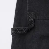 Baggy Denim Shorts - Washed Black