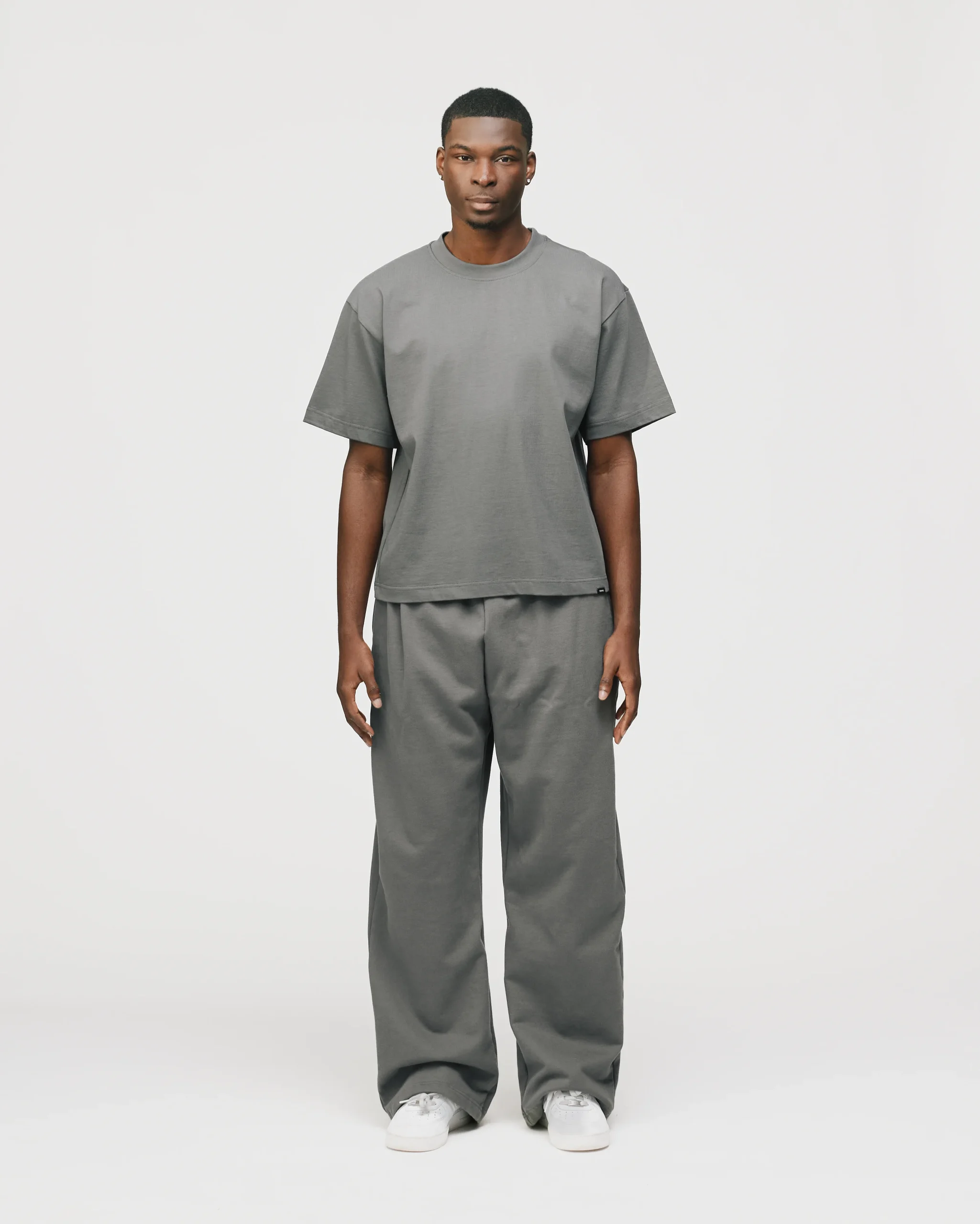 Cropped T-Shirt - Charcoal