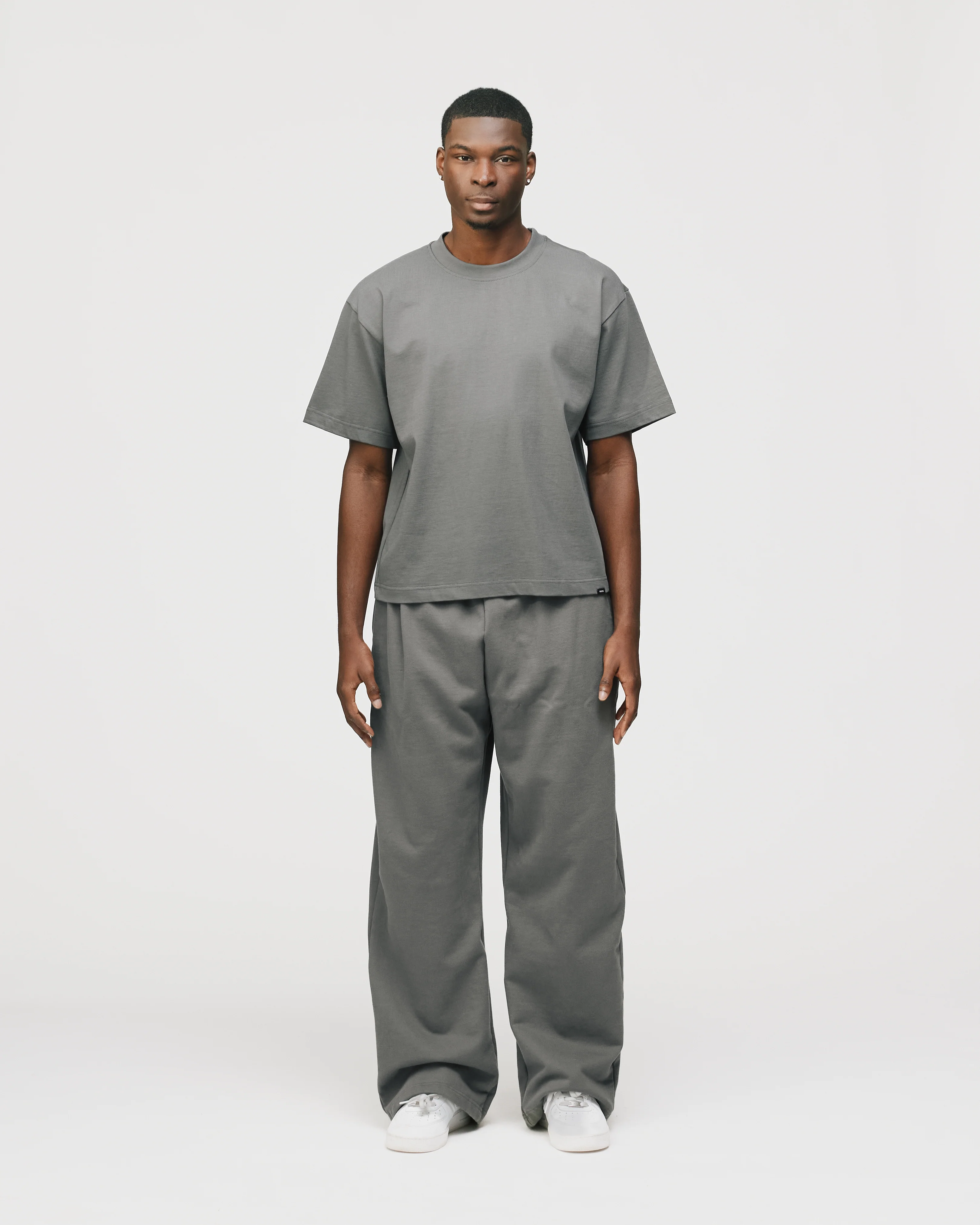 Cropped T-Shirt - Charcoal