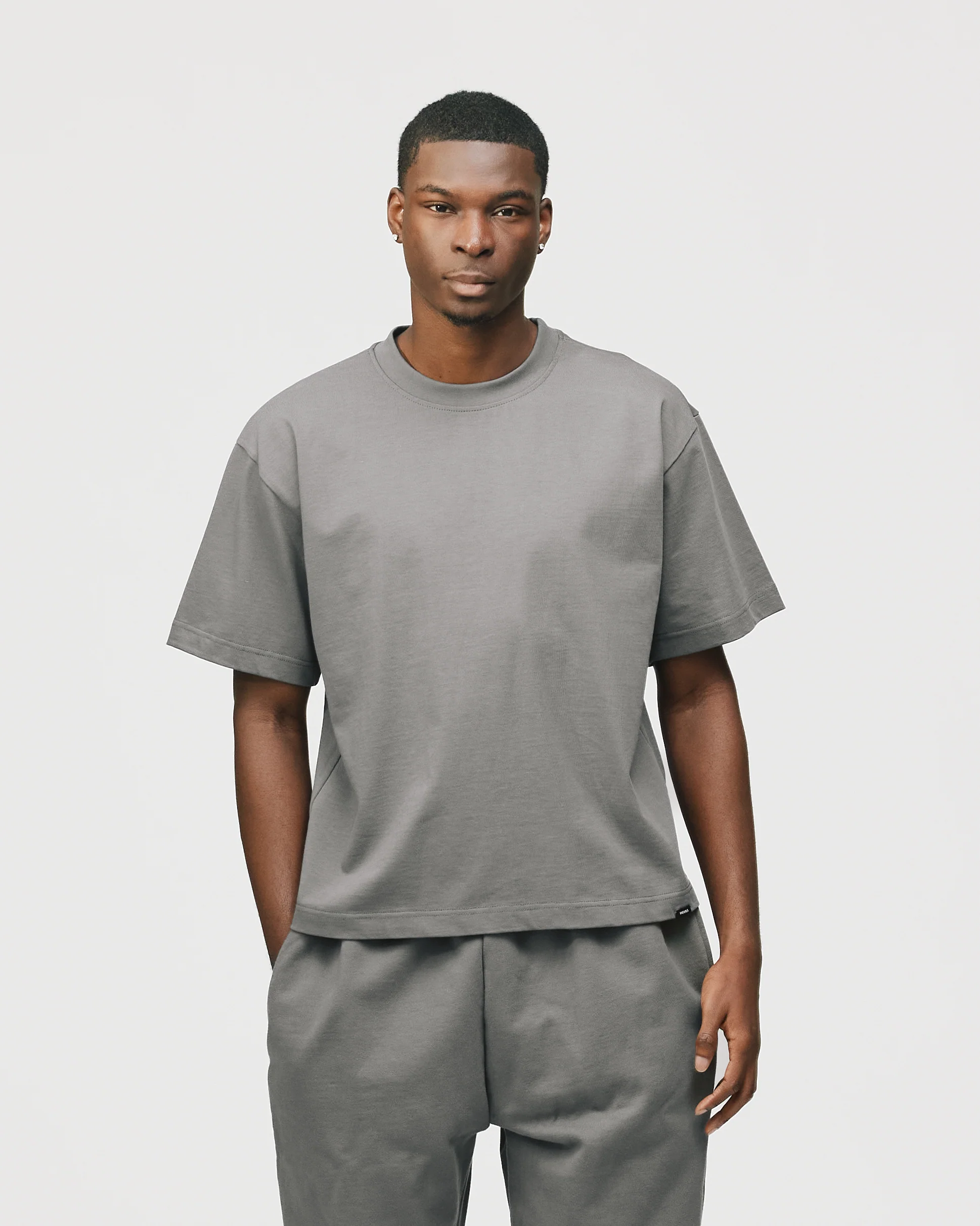 Cropped T-Shirt - Charcoal