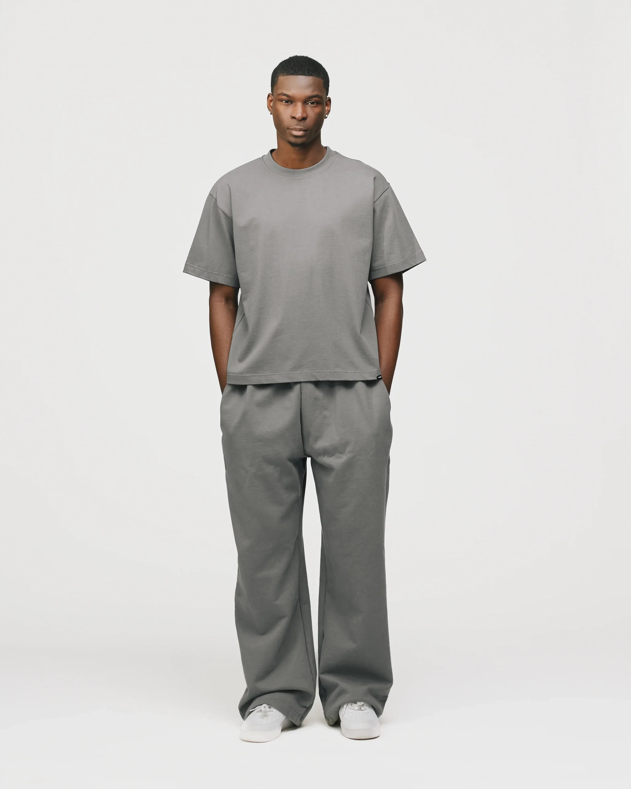 Cropped T-Shirt - Charcoal