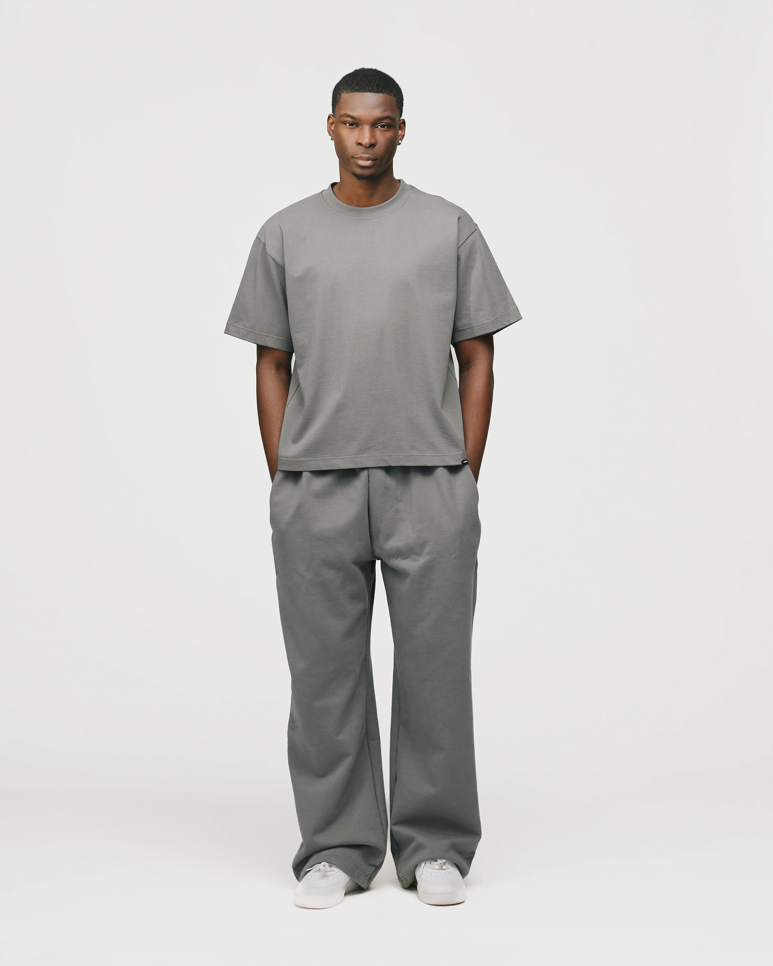 Cropped T-Shirt - Charcoal