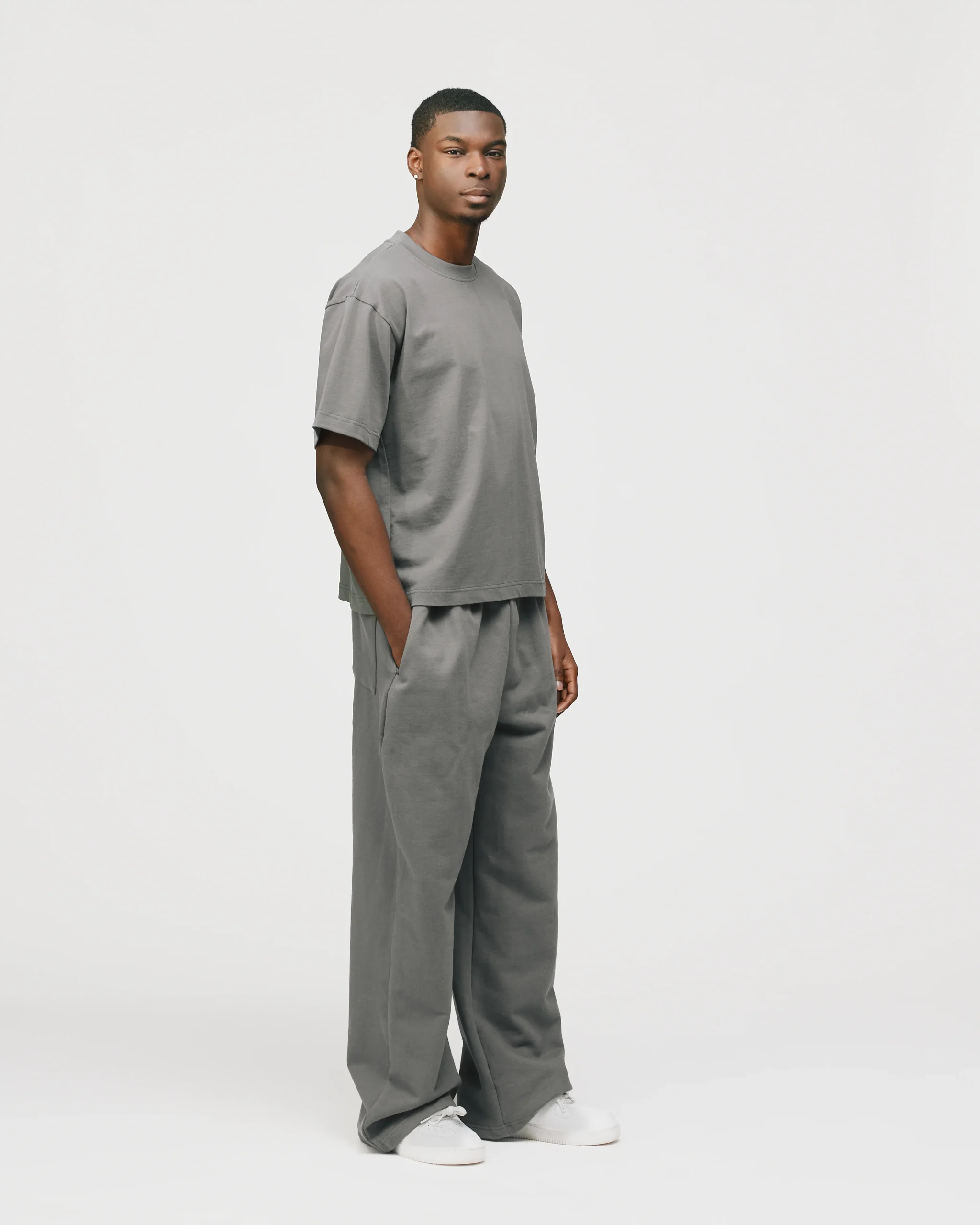 Cropped T-Shirt - Charcoal