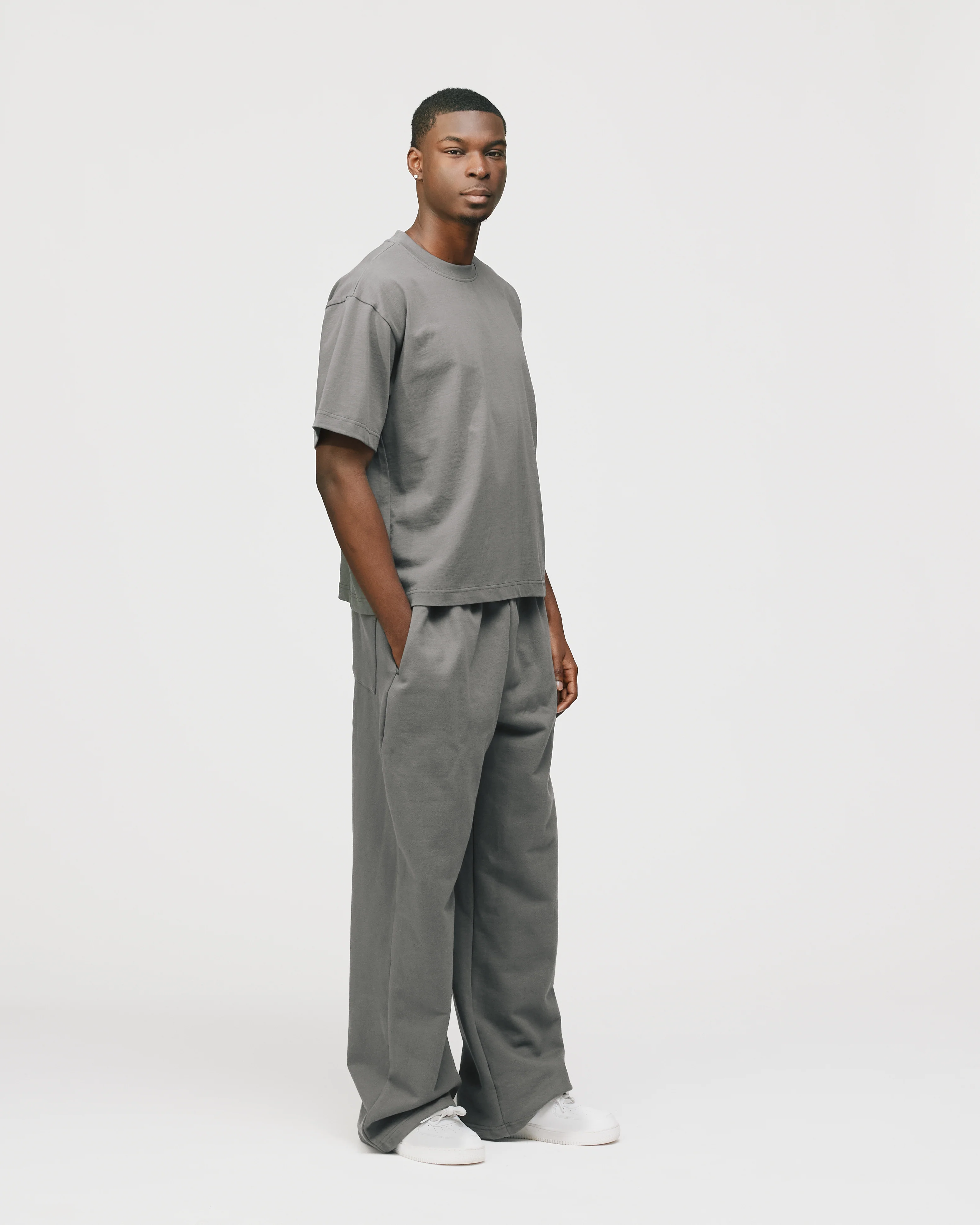 Cropped T-Shirt - Charcoal